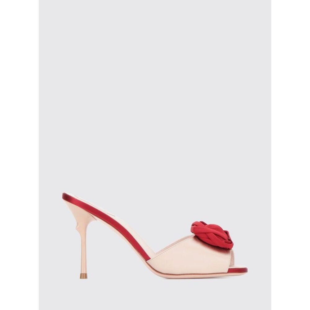 Roger Vivier Women Rose Vivier Satin Mules Roger Vivier With Stiletto High Heel